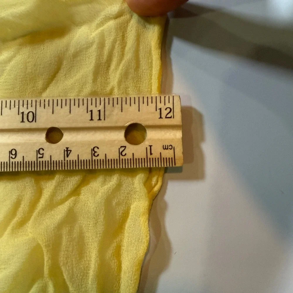 VTG Yellow Crinkle‎ Gauze Scarf Lightweight Boho Cottagecore Fairy Sun Wrap
